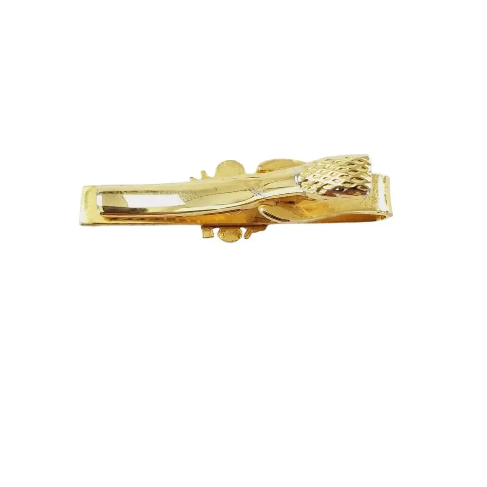 Vintage Military Crest Craft C23 Tie Bar Clip Gold-Tone Collectible